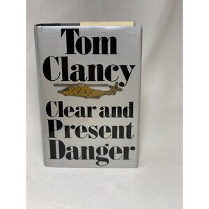 Tom Clancy "Clear And Present Danger" First Edition Hardcover Book Fiction